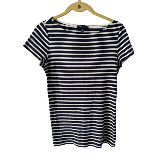 Ralph Lauren Tops - Ralph Lauren Blue & White Striped Shirt